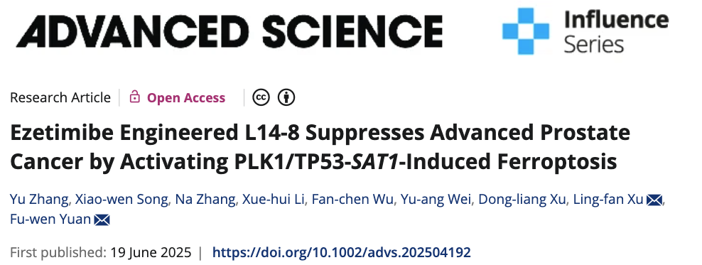 beat365官网袁富文、张宇团队联合多机构开发前列腺癌新型靶向候选药物，克服前列腺癌内分泌治疗耐药难题