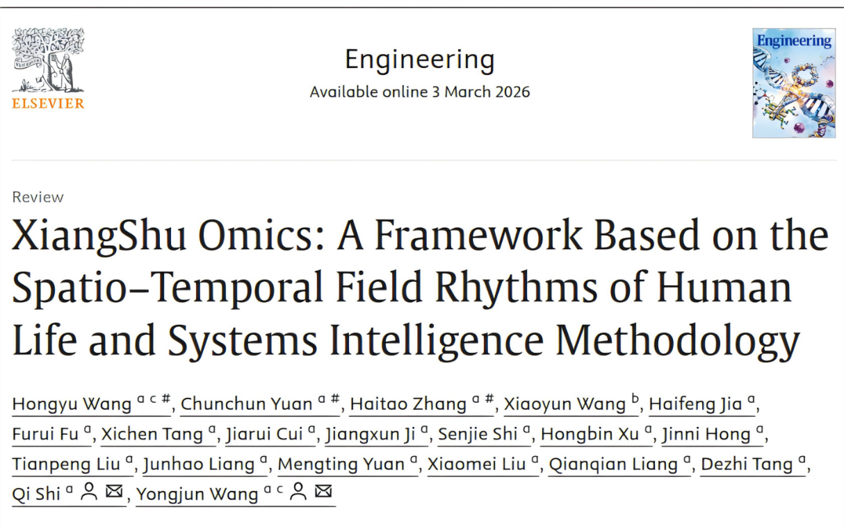 beat365官网王拥军教授、施杞教授团队建立“象数组学”研究新框架